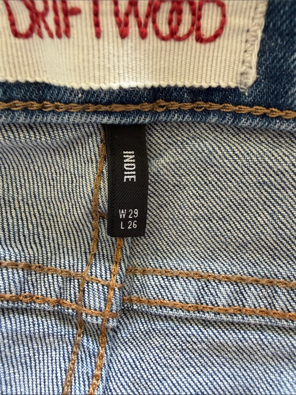 DRIFTWOOD Indie Embroidered Side-Panel Flare Jeans - Picture 3 of 8